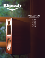 Klipsch P-27C - Owners Manual 